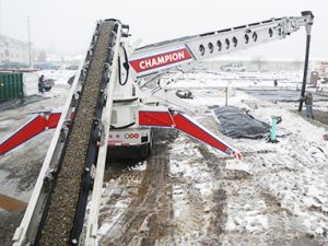 Telebelt concrete pumping