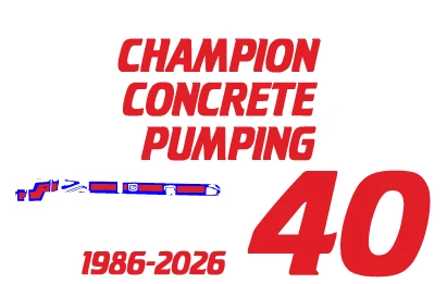 white-truck-blue-40th-anniversary Champion logo white truck 40th anniversary